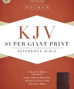 KJV Super Giant Print Reference Bible, Burgundy Bonded Leather Indexed
